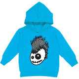 *Skully Checks Hoodie, Turq (Toddler, Youth, Adult)
