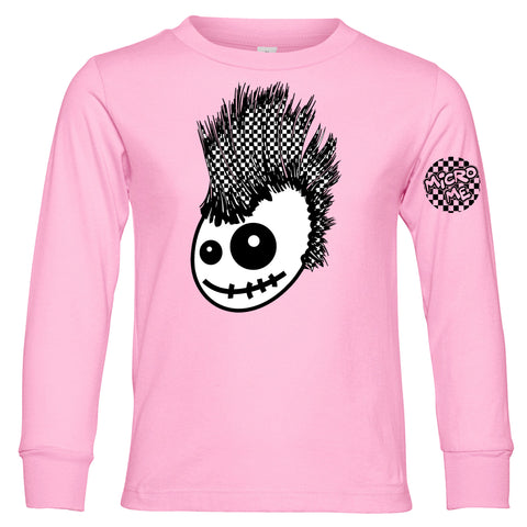 Skully Checks LS Shirt, Pink  (Infant, Toddler, Youth , Adult)