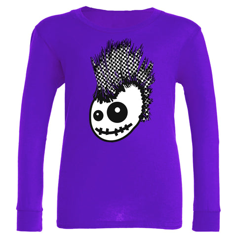 Skully Checks Long Sleeve Shirt, Purple (Toddler, Youth, Adult)