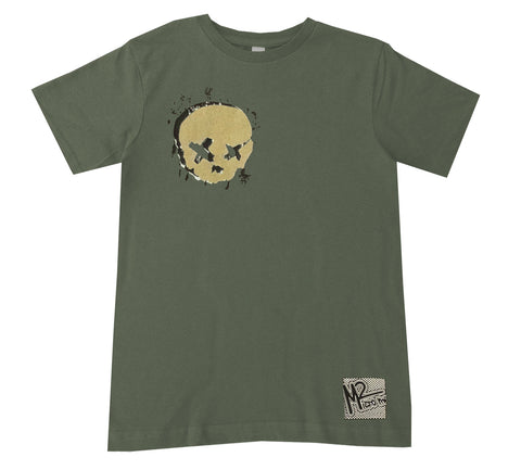 Grunge Small Skull Tee, Military (Infant, Toddler, Youth)