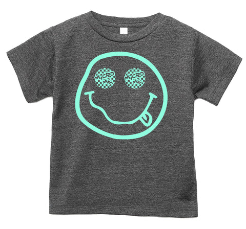 Distressed Smiley Tee, Dk.Heather  (Infant, Toddler, Youth, Adult)