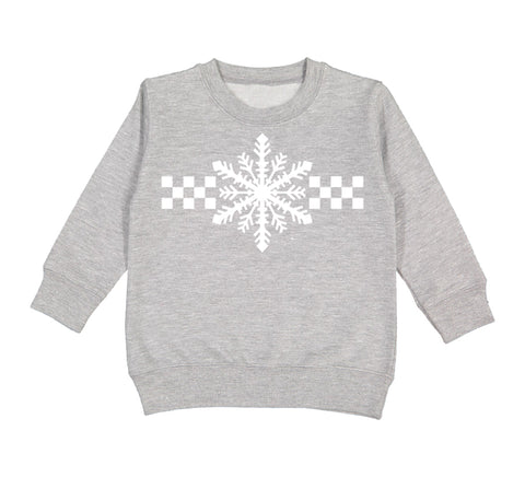 Snowflake Checkers Sweatshirt, Heather (Toddler, Youth, Adult)