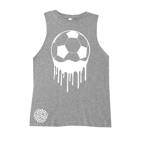 Soccer Drip Muscle Tank, Heather (Infant, Toddler, Youth, Adult)