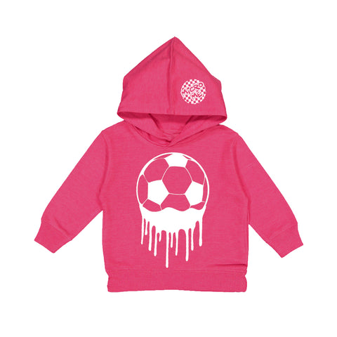 Drip Soccer Hoodie, Hot Pink (Toddler, Youth, Adult)