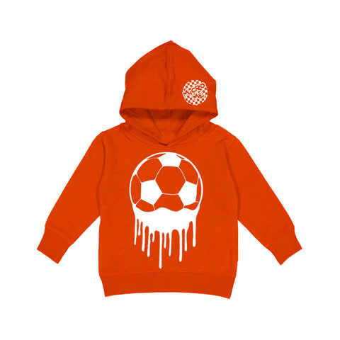Drip Soccer Hoodie, Orange  (Toddler, Youth, Adult)