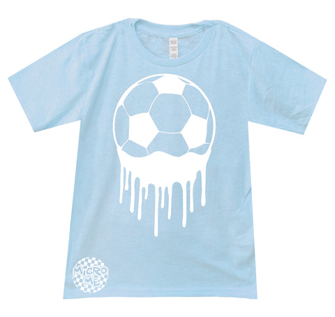 Soccer Drip Tee, Lt. Blue (Infant, Toddler, Youth, Adult)