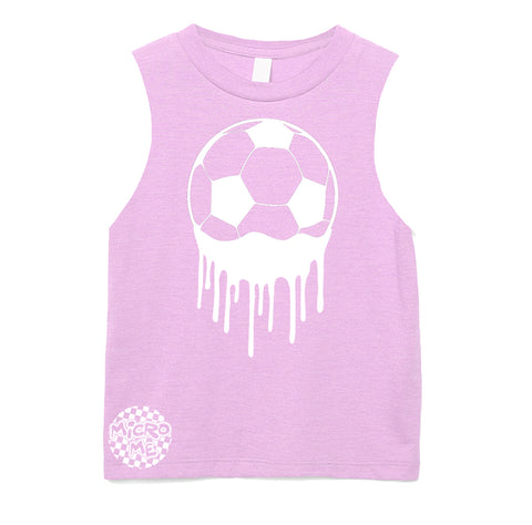 Soccer Drip Muscle Tank, Lt. Pink (Infant, Toddler, Youth, Adult)