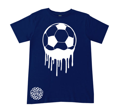 Soccer Drip Tee, Navy  (Infant, Toddler, Youth, Adult)