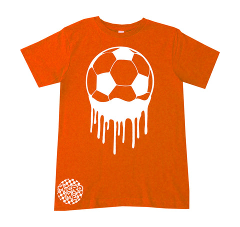 Soccer Drip Tee, Orange (Infant, Toddler, Youth, Adult)