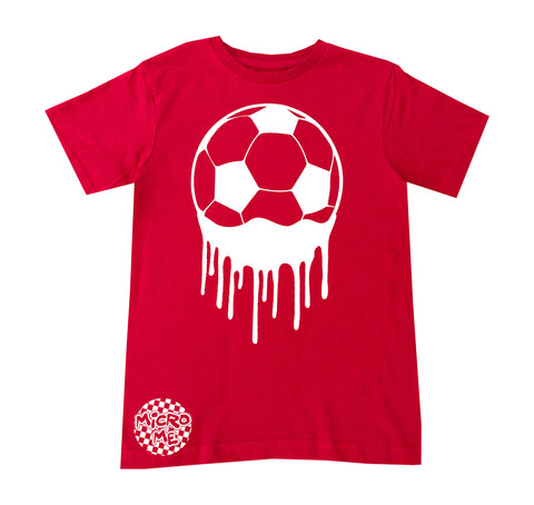 Soccer Drip Tee, Red  (Infant, Toddler, Youth, Adult)