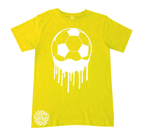 Soccer Drip Tee, Yellow (Infant, Toddler, Youth, Adult)