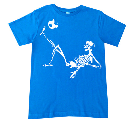 Soccer Skelly Tee, Neon Blue (Infant, Toddler, Youth, Adult)