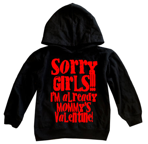 Sorry Girls Hoodie, Black (Infant, Toddler, Youth, Adult)
