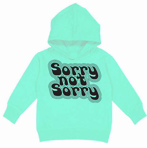 Sorry Not Sorry Hoodie,  Mint (Youth)