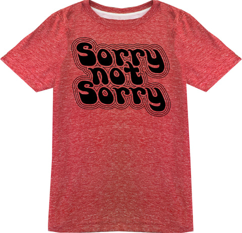 Sorry Not Sorry Tee, Heather Red (Toddler, Youth)