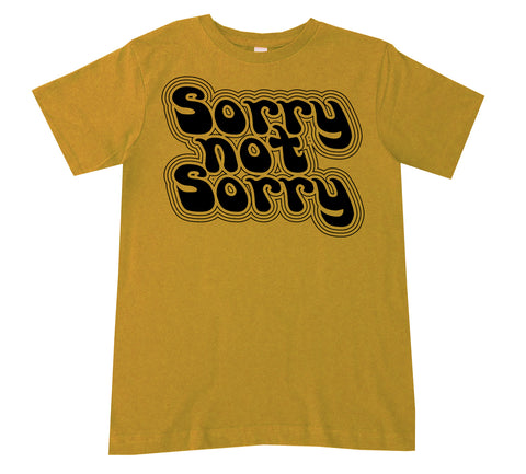 Sorry Not Sorry Tee, Mustard (Youth)