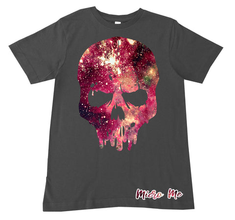 Space Dye Skull Tee, Charcoal (infant, toddler, youth)