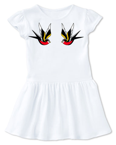 TAT-Swallows Dress, White (Infant, Toddler)