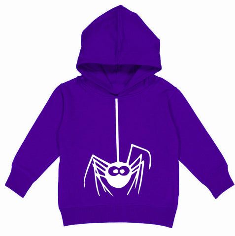 Hanging Spider Fleece Hoodie, Purple (Toddler, Youth, Adult)