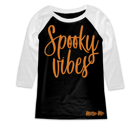 Spooky Vibes Raglan, B/W (Toddler, Youth, Adult)