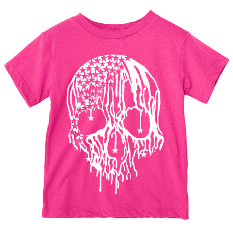 Star Drip Skull Tee, Hot PInk (Infant, Toddler, Youth, Adult)
