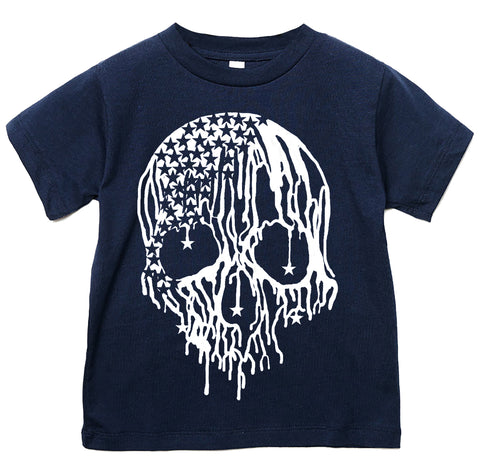 Star Drip Skull Tee, Navy (Infant, Toddler, Youth, Adult)