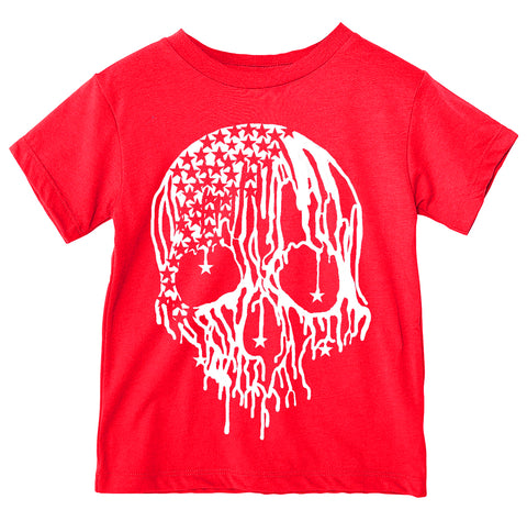 Star Drip Skull Tee, Red  (Infant, Toddler, Youth, Adult)