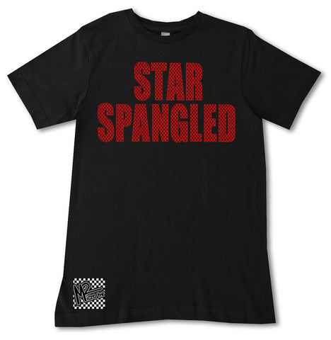 4th-Star Spangled Tee, Black (Infant, Toddler, Youth, Adult)