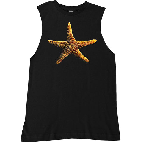 PUFF Starfish Muscle Tank, Black (Infant, Toddler, Youth, Adult)