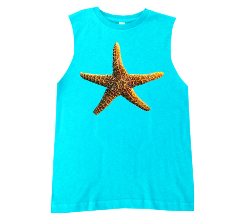 PUFF Starfish Muscle Tank, Tahiti (Infant, Toddler, Youth, Adult)