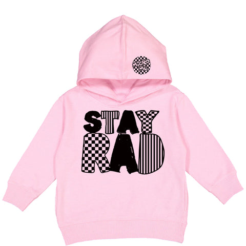 Stay Rad Hoodie, Pink (Toddler, Youth, Adult)