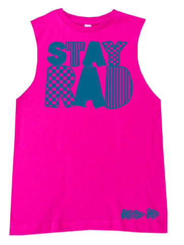 SR-Stay Rad Muscle Tank, Hot Pink/Teal (Infant, Toddler, Youth)