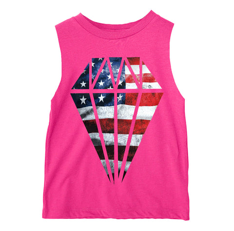 Stone Muscle Tank, Hot PInk (Infant, Toddler, Youth, Adult)