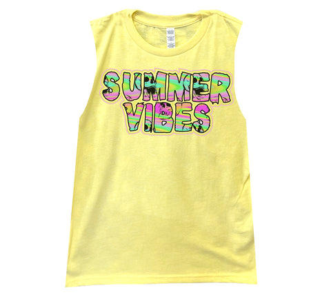 OT Summer Vibes Muscle Tank,  Butter (Infant, Toddler, Youth)