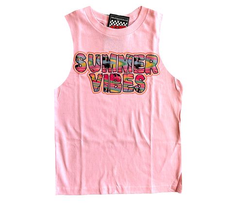 OT Summer Vibes Muscle Tank,  Lt.Pink (Infant, Toddler, Youth)
