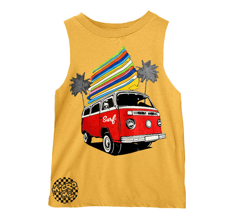 Surf Bus Muscle Tank, Gold (Infant, Toddler, Youth, Adult)