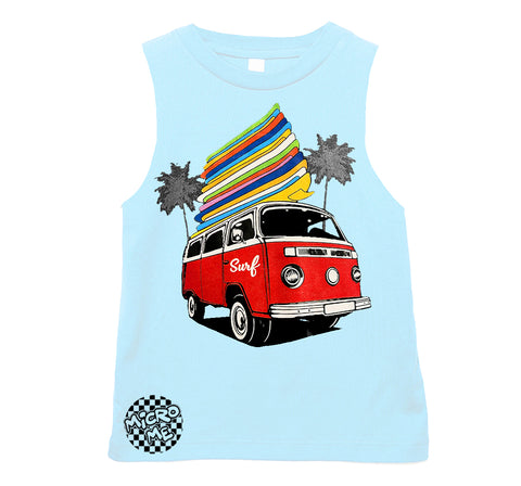 Surf Bus Muscle Tank, Lt. Blue  (Infant, Toddler, Youth, Adult)