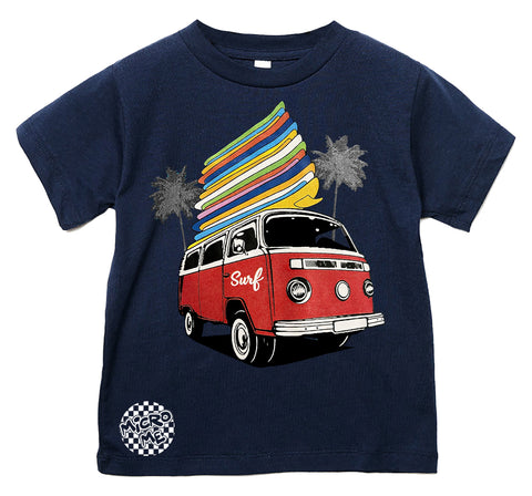 Surf Bus Tee,  Navy (Infant, Toddler, Youth, Adult)