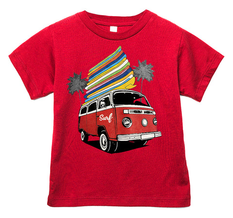 Surf Bus Tee, Red (Infant, Toddler, Youth, Adult)
