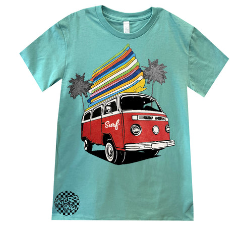 Surf Bus Tee, Saltwater  (Toddler, Youth, Adult)