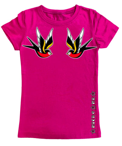 TAT- Swallows Fitted Tee, Hot Pink(Youth, Adult)