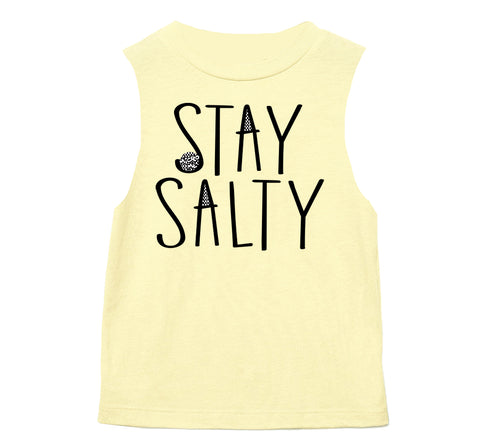 Stay Salty Muscle Tank, Butter (Infant, Toddler, Youth, Adult)