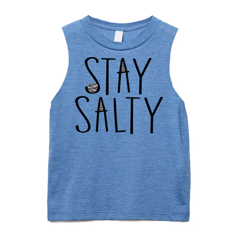 Stay Salty Muscle Tank, Carolina (Infant, Toddler, Youth, Adult)