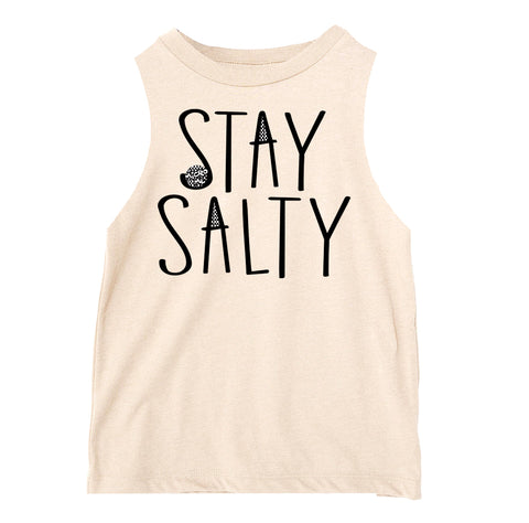 Stay Salty Muscle Tank, Natural (Toddler, Youth, Adult)