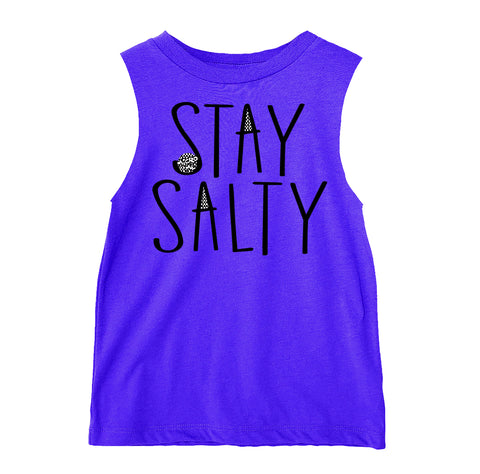 Stay Salty Muscle Tank, Purple (Infant, Toddler, Youth, Adult)