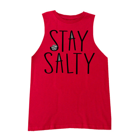 Stay Salty Muscle Tank, Red (Infant, Toddler, Youth, Adult)
