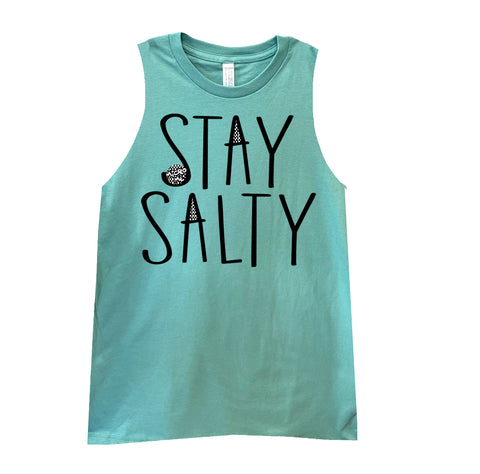Stay Salty Muscle Tank, Saltwater (Toddler, Youth, Adult)