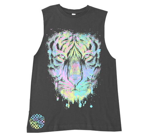 Pastel Tiger Muscle, Charcoal   (Infant, Toddler, Youth, Adult)