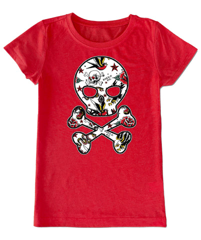 TAT- Skull Fitted Tee, Red(Youth, Adult)