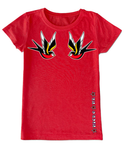 TAT- Swallows Fitted Tee, Red(Youth, Adult)
